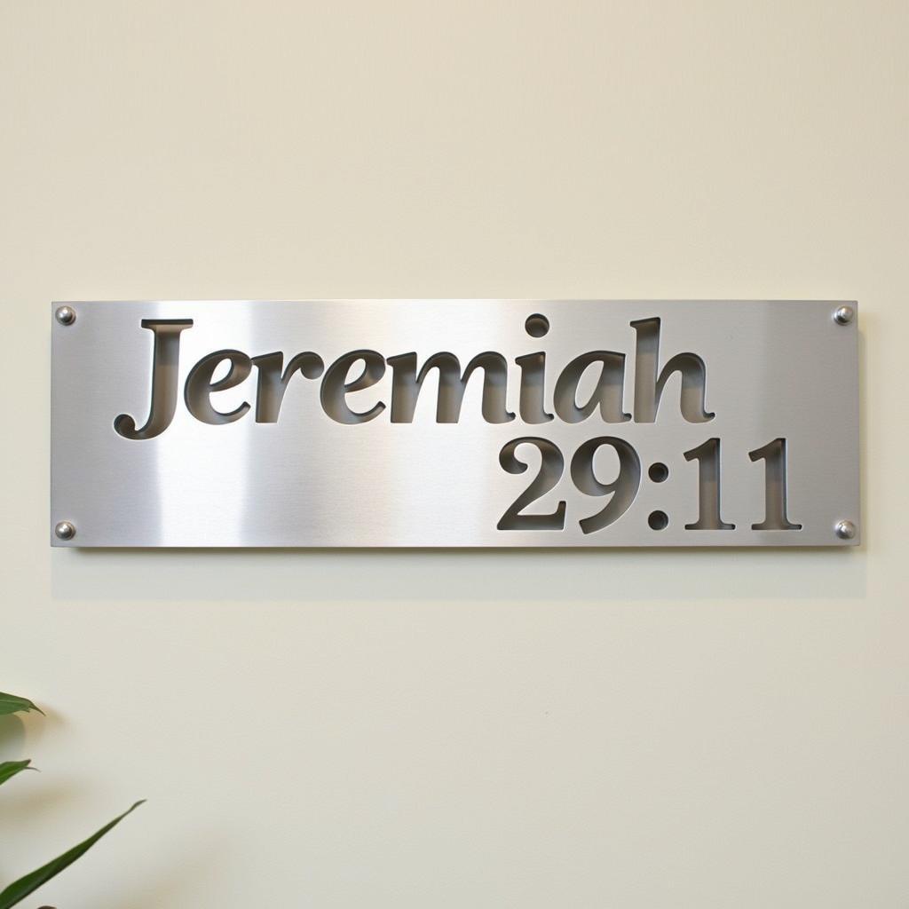 Jeremiah 29:11 Metal Wall Art