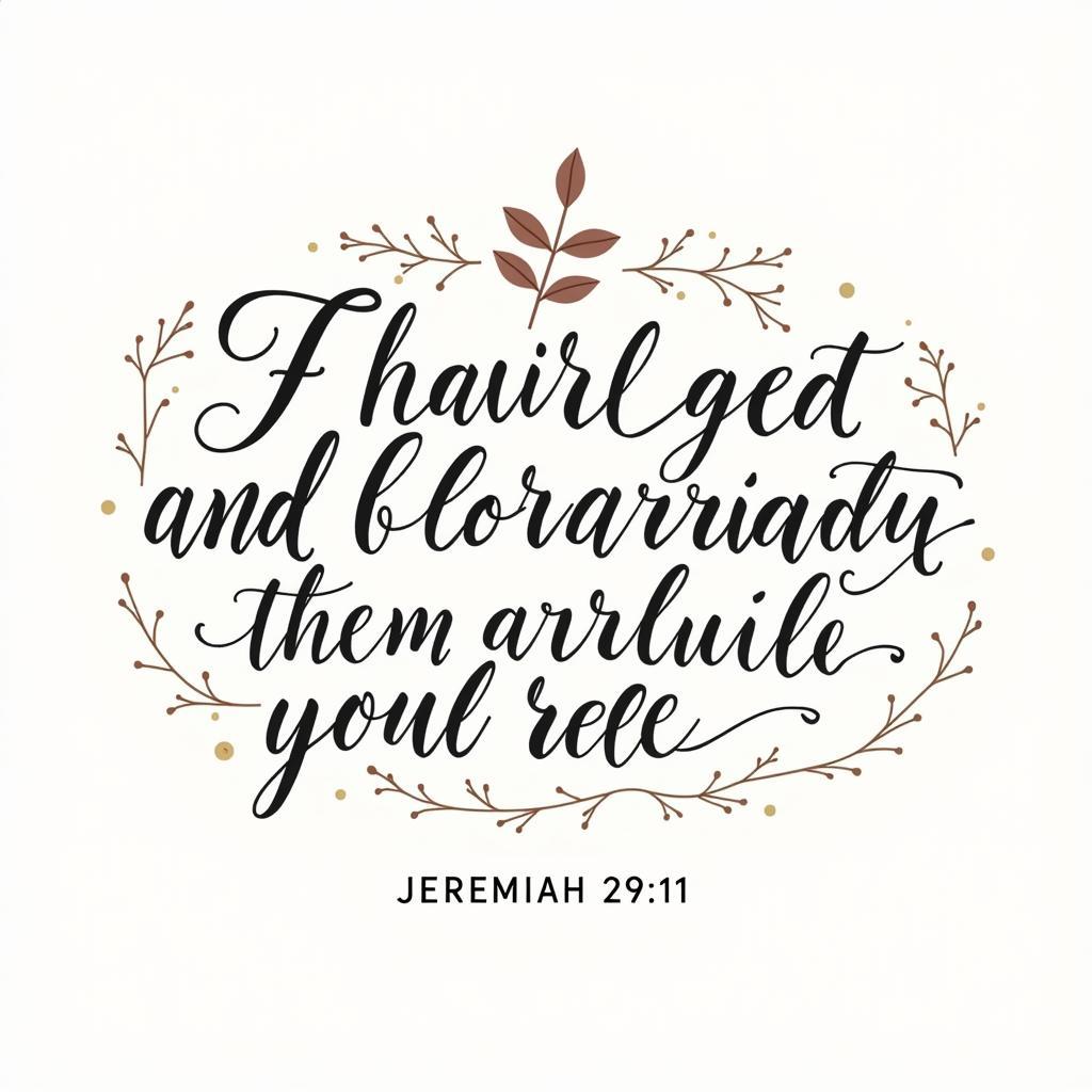 Jeremiah 29:11 Typography Art: Modern Calligraphy