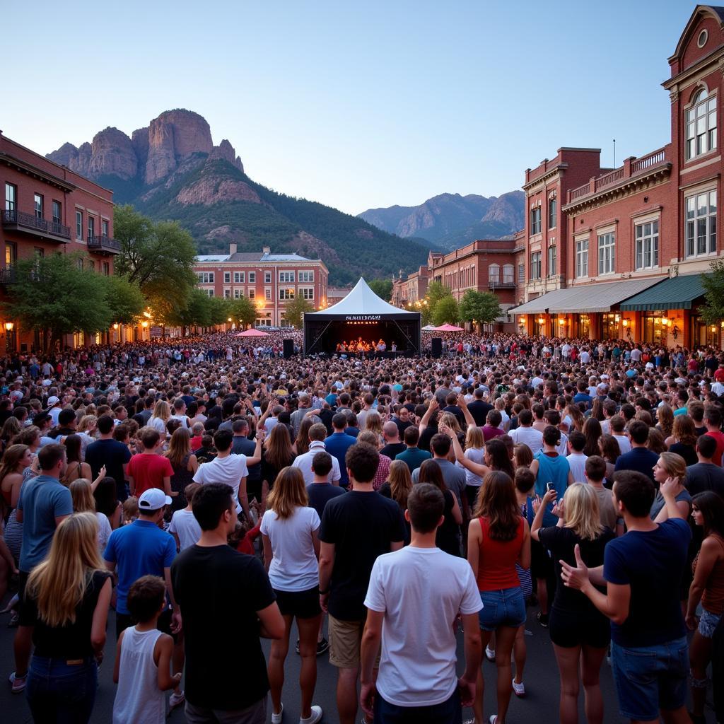 Crowd Enjoying Music at the Jerome Music and Arts Festival