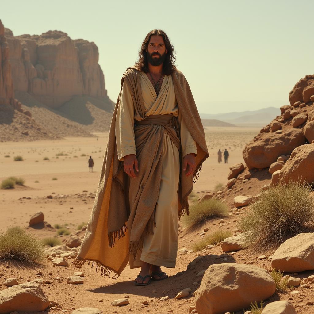 Jesus in the Desert Art