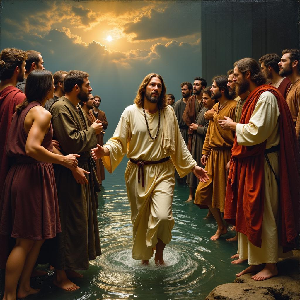 Renaissance Painting of Jesus Walking on Water