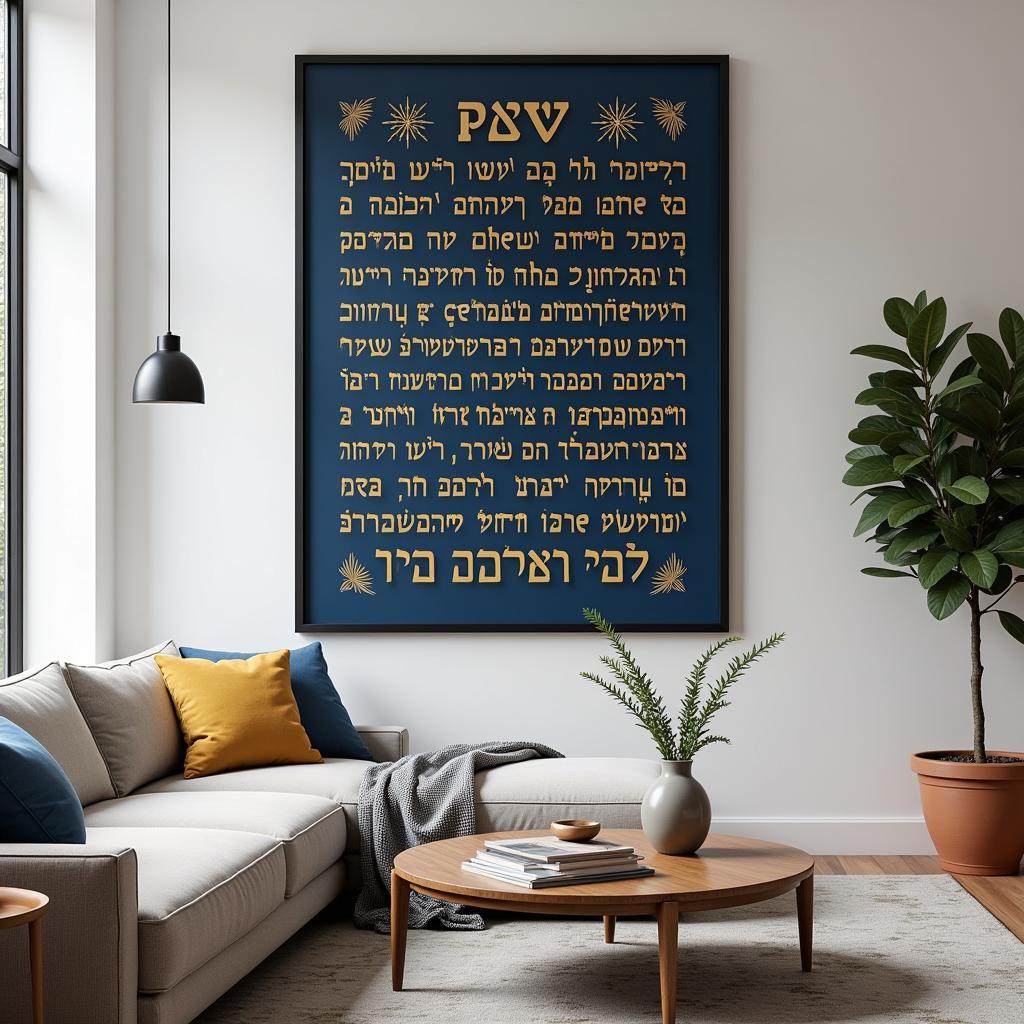 Jewish Home Blessing Calligraphy Art