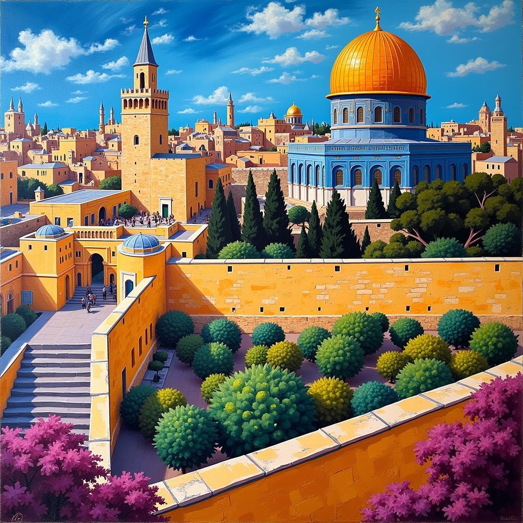 Jerusalem Painting in a Modern Style