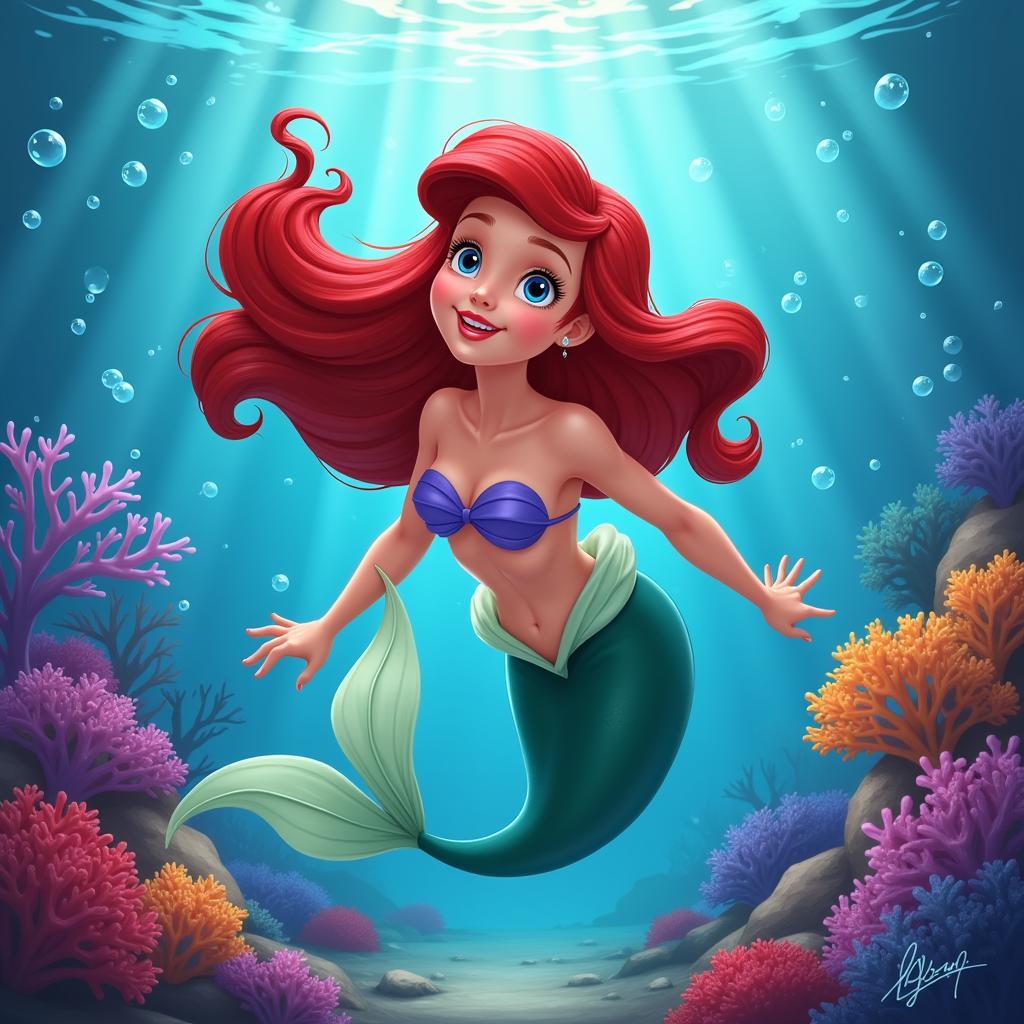 Joel Payne's Digital Illustration of Ariel