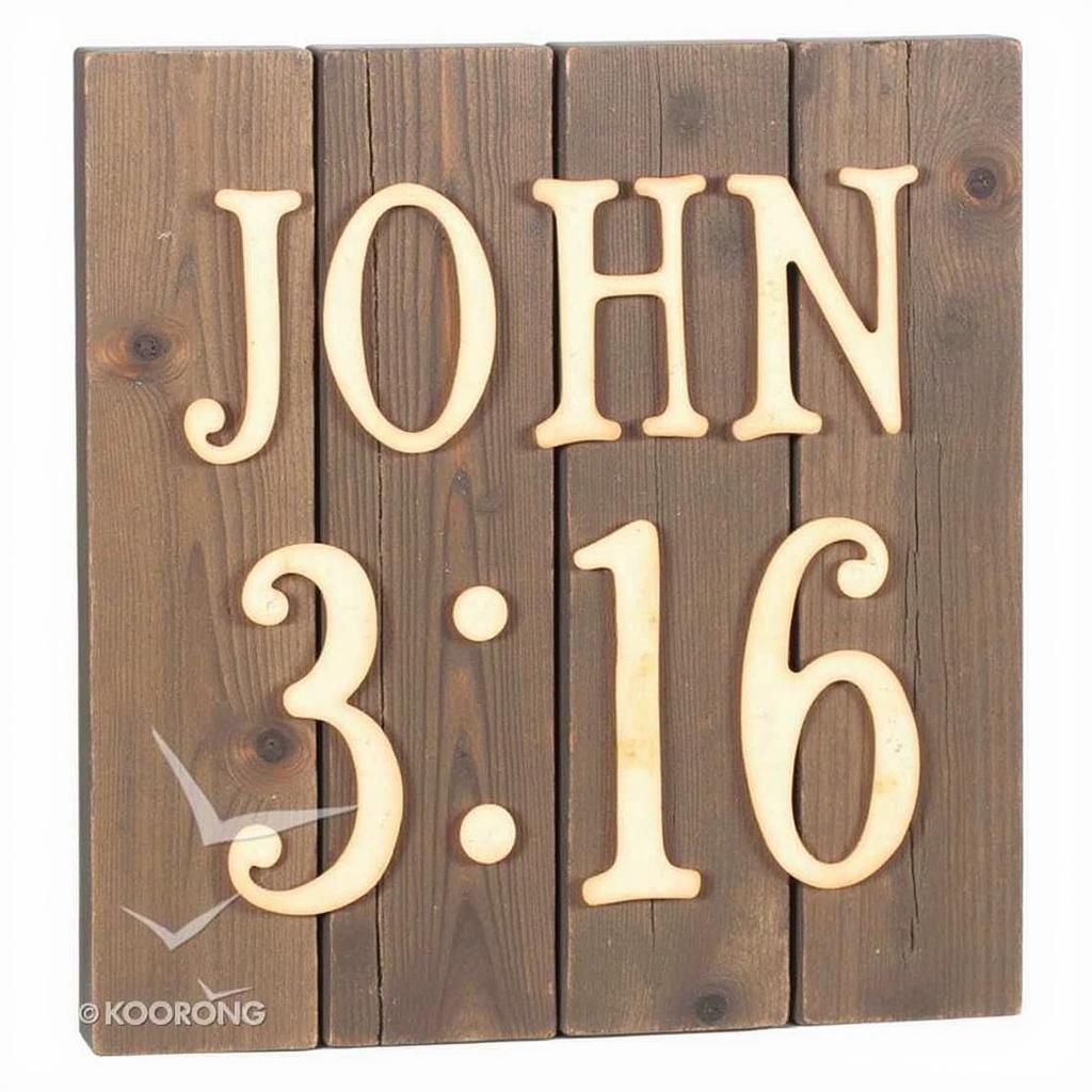 John 3:16 Rustic Wood Wall Art