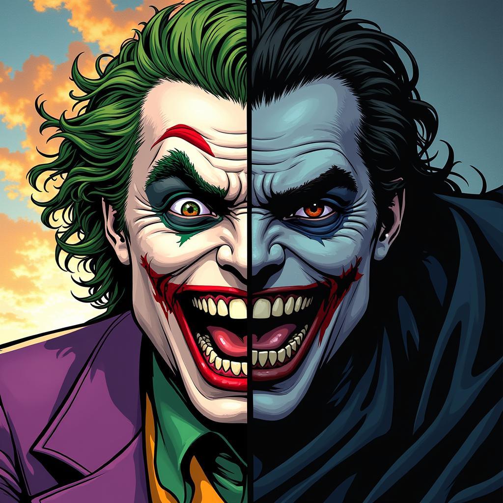 Joker and Batman Art Styles Comparison