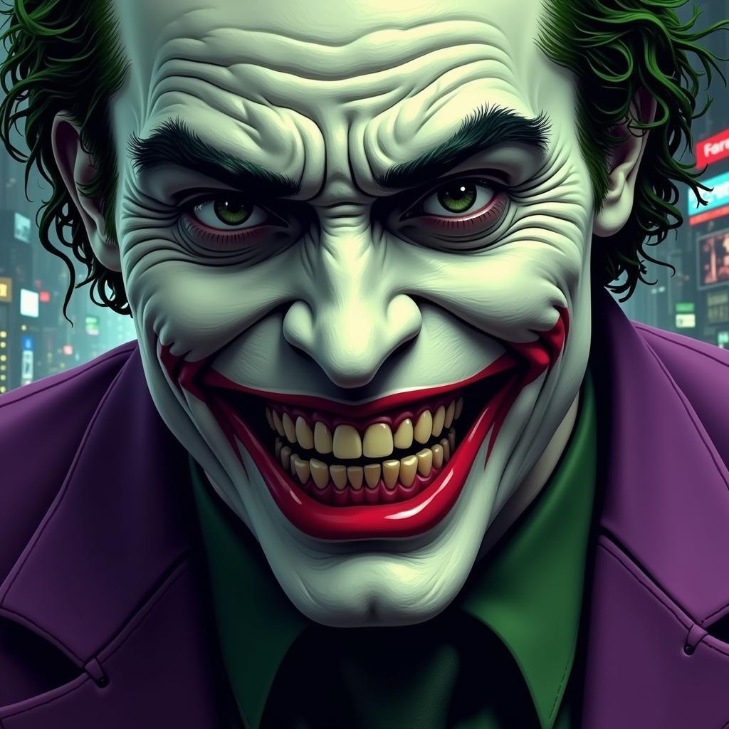 Digital Art Portrait of Joker Smile