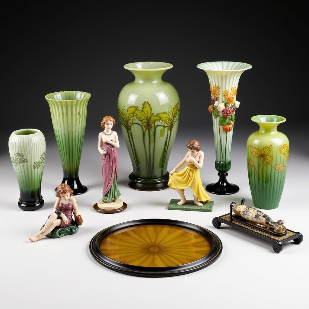 A Collection of Kayserzinn Art Nouveau Pieces