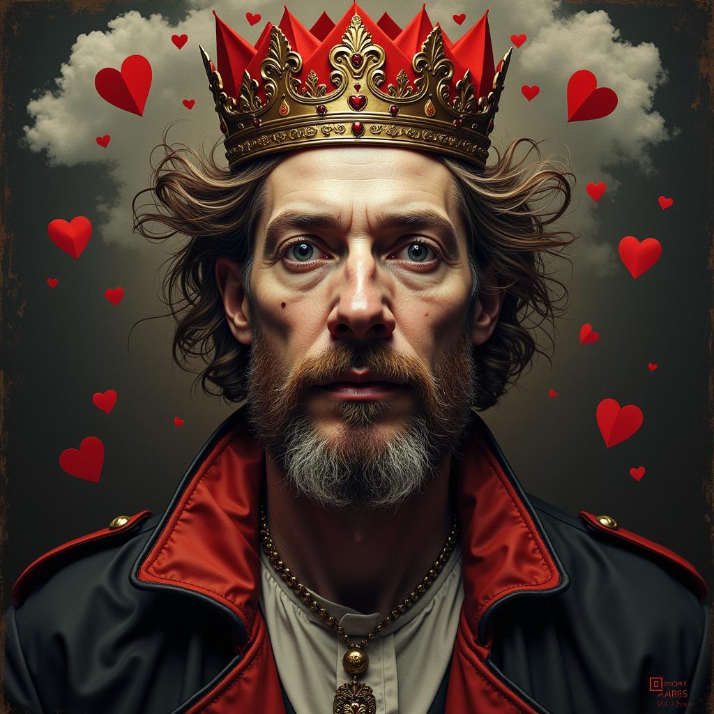 King of Hearts Surreal Portrait