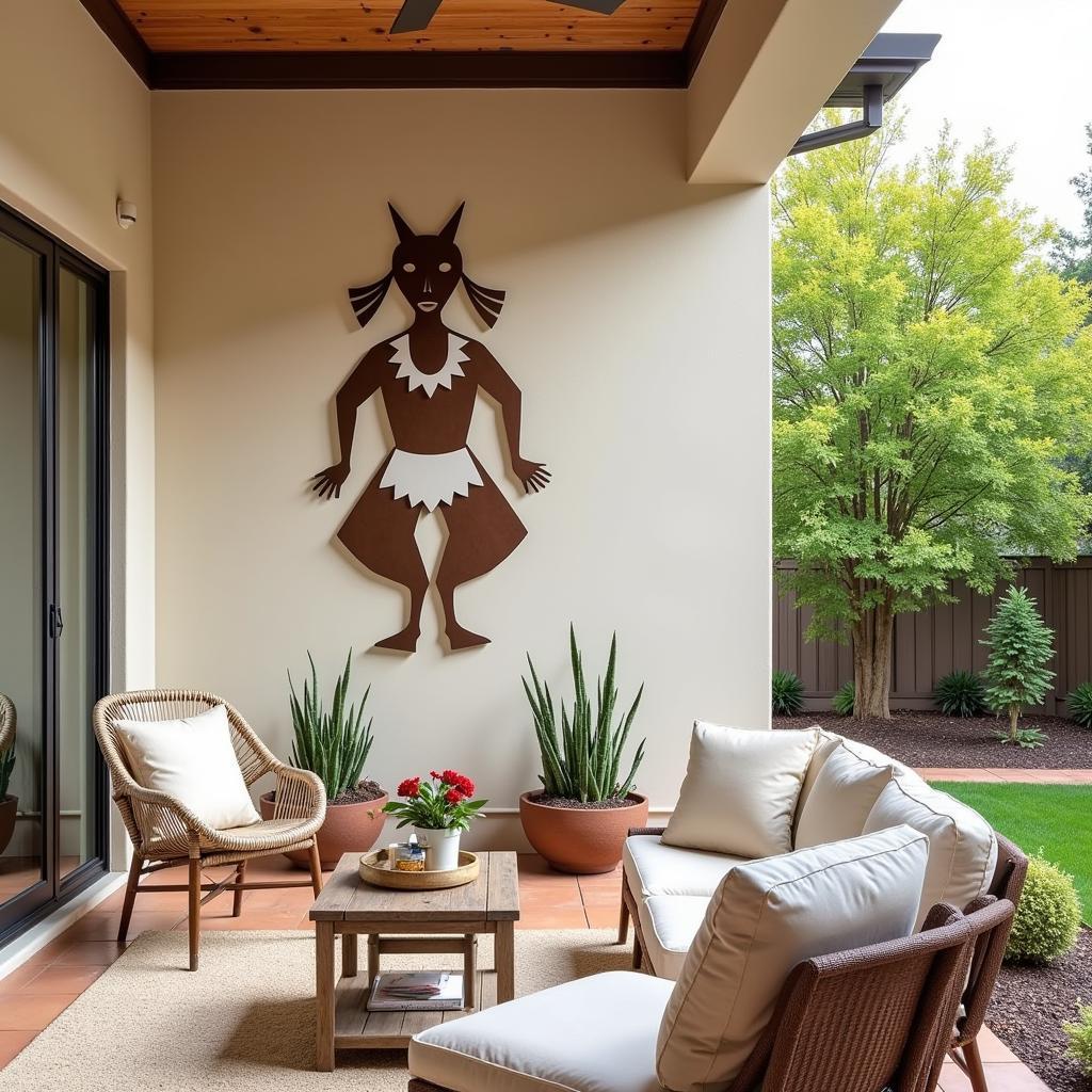 Kokopelli Wall Art on a Patio Wall