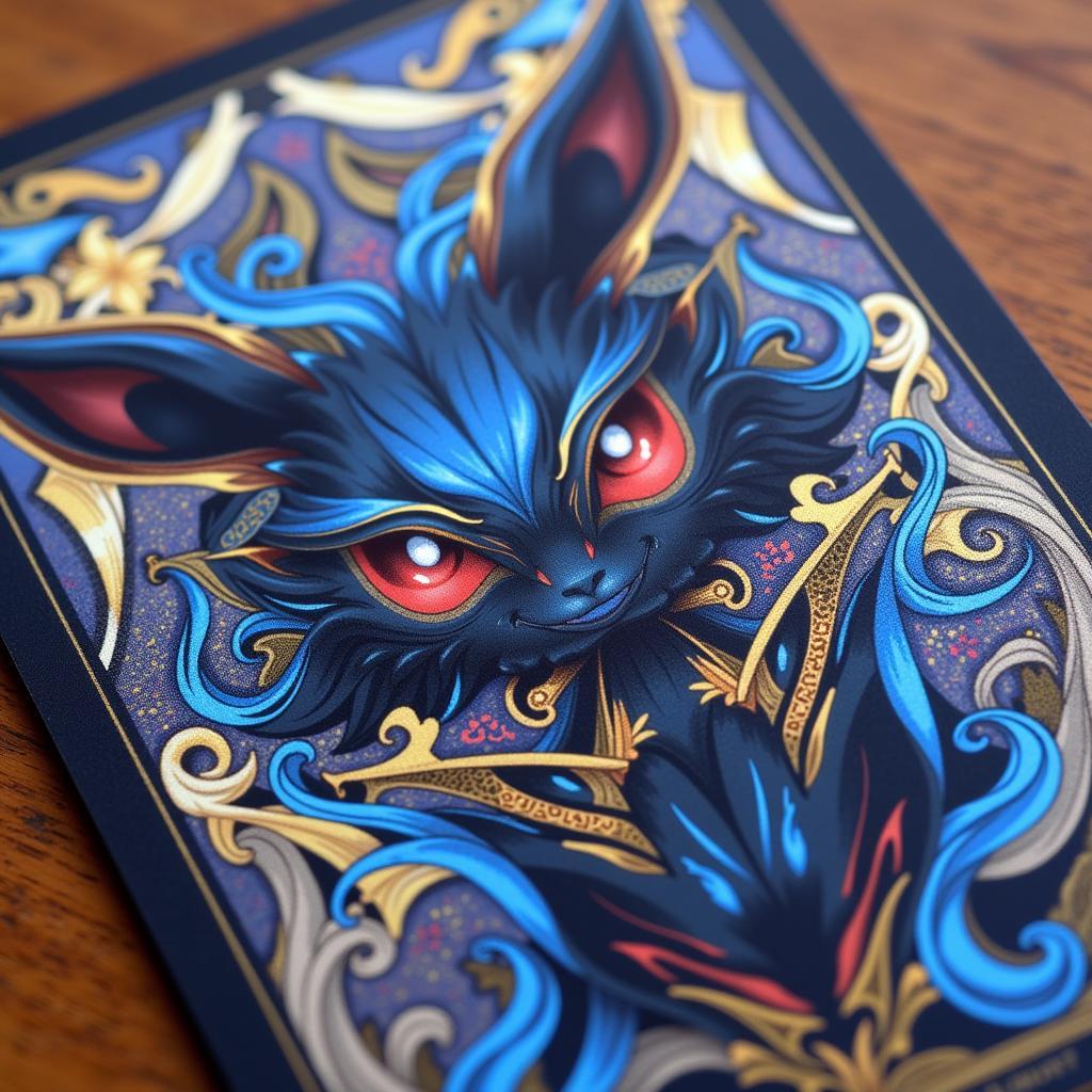 Korean Umbreon VMAX Alt Art Card Close Up