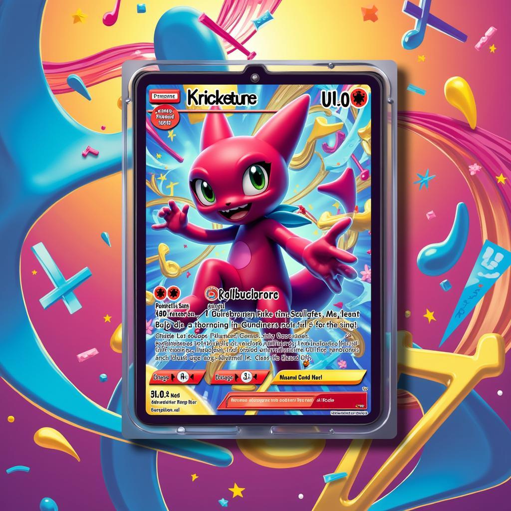 Kricketune full art card with vibrant colors and dynamic pose, highlighting the Pokémon's musicality