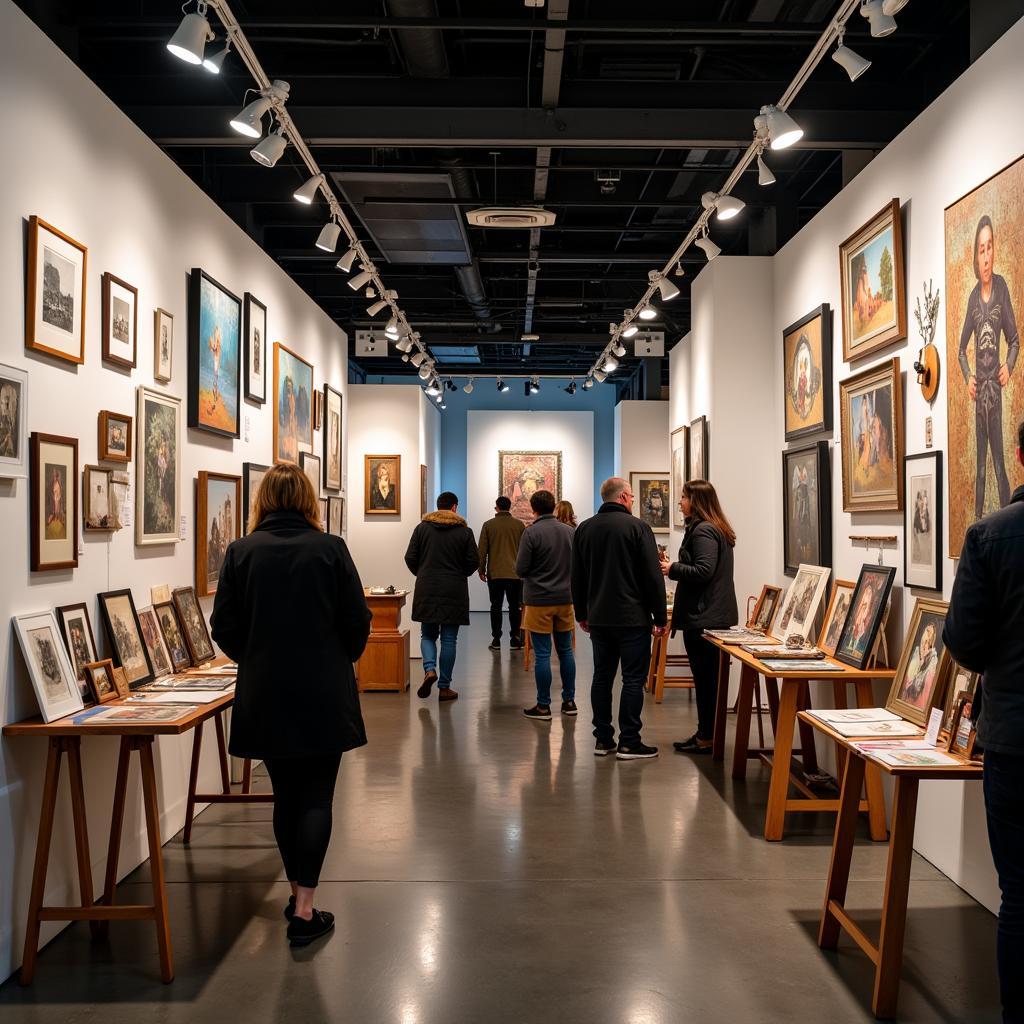 Artists displaying their work at La Encantada Fine Art Festival