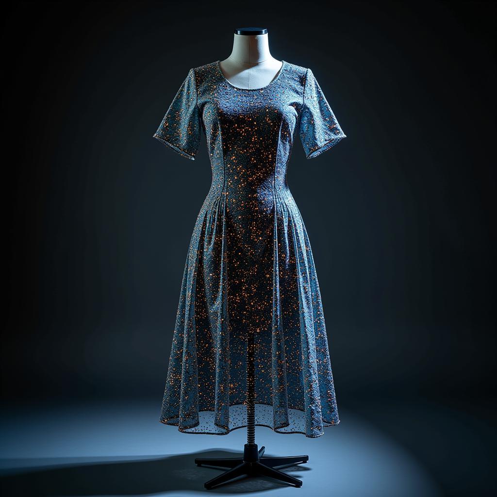 Labo Art Dress with integrated microcontrollers and sensors