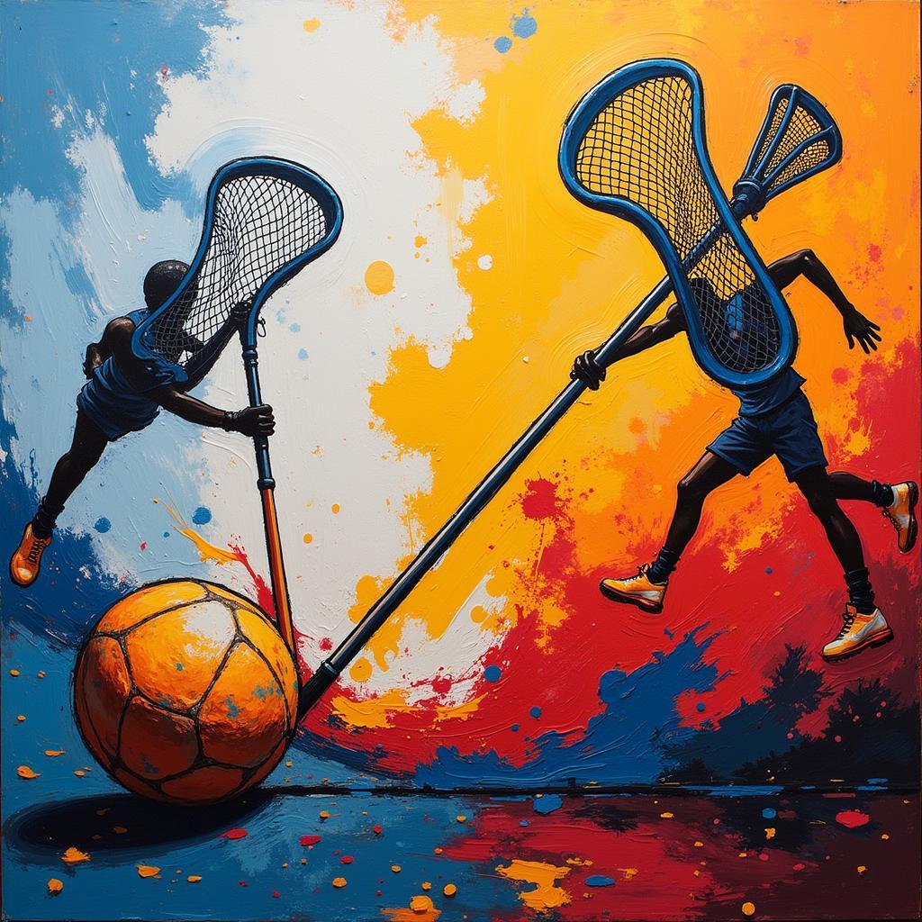 Lacrosse Abstract Wall Art