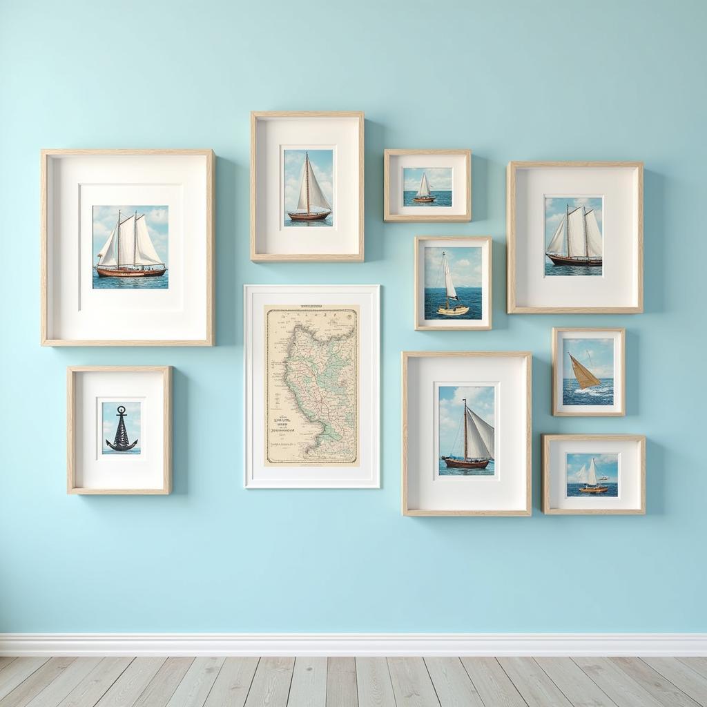 Lake of the Ozarks Nautical Themed Gallery Wall