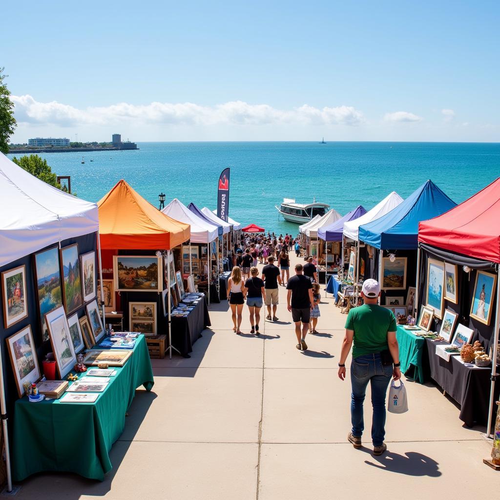 Art Displays at the Lakefront Festival of Arts Milwaukee