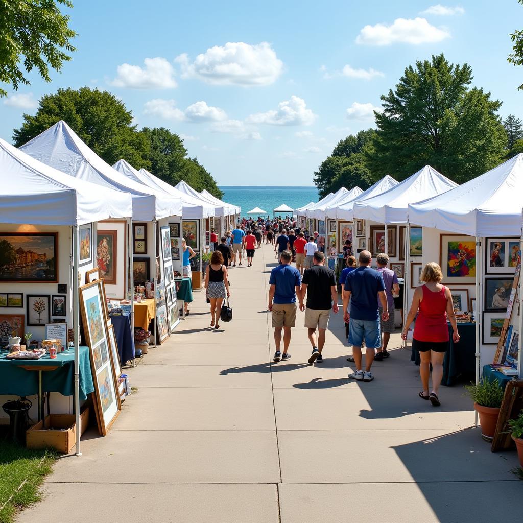 Lakefront Festival of the Arts vibrant art display