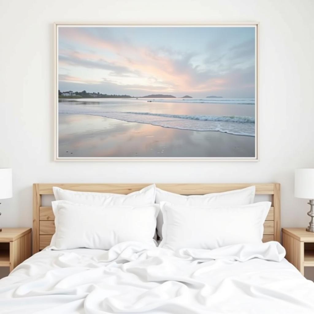 Landscape Wall Art in a Bedroom Setting