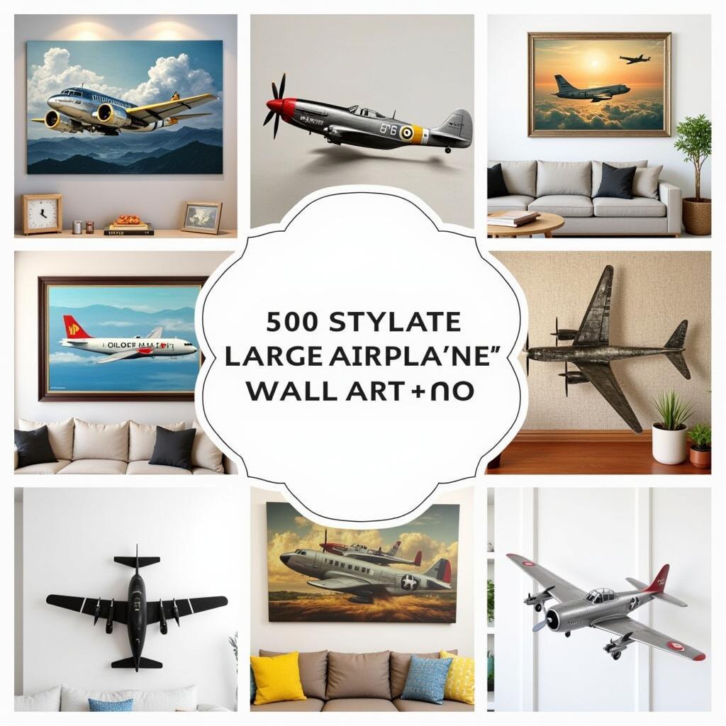 Large Airplane Wall Art Styles