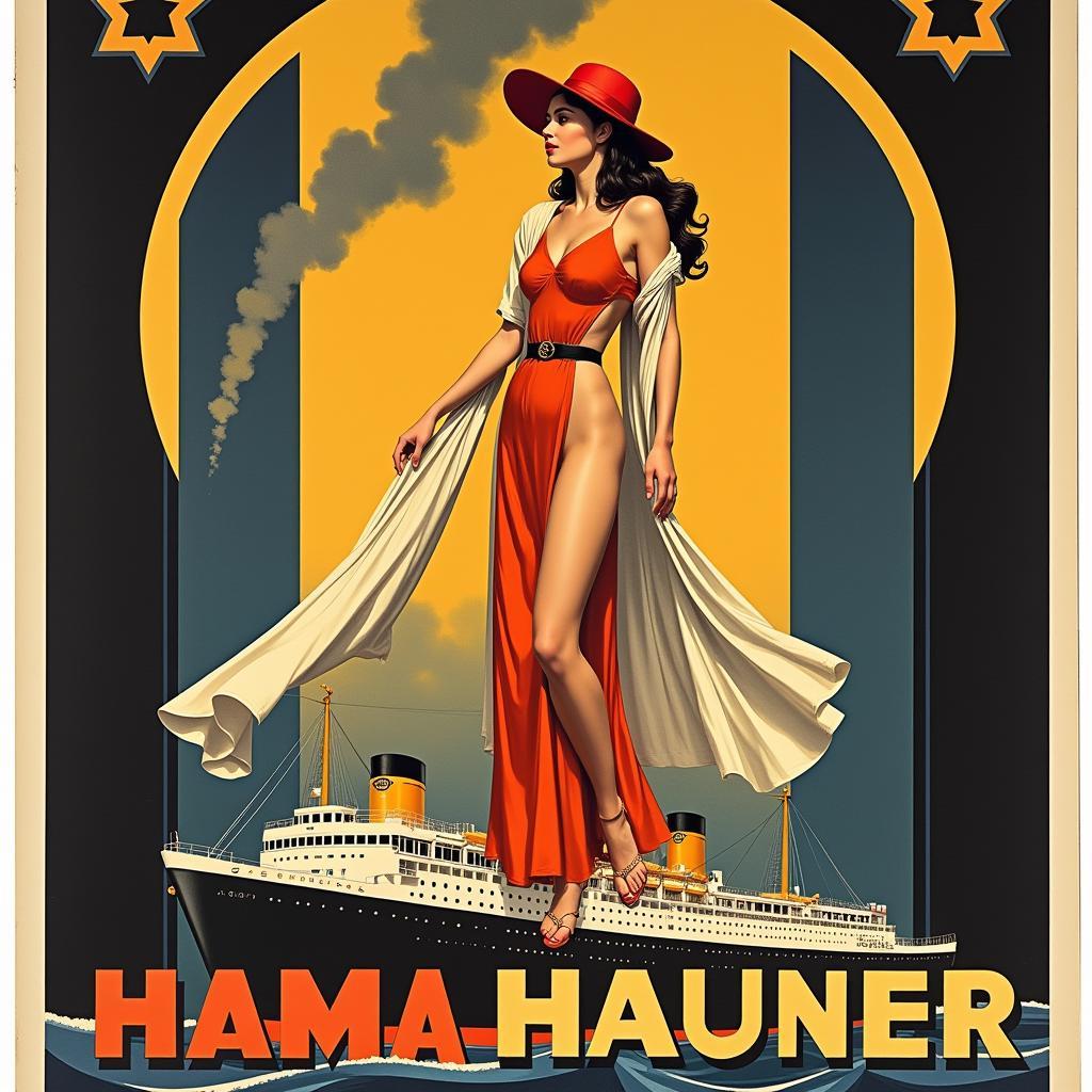 Large French Poster Art: Art Deco Style