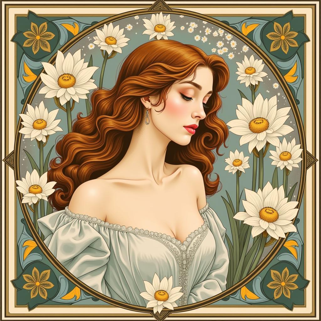 Large French Poster Art: Art Nouveau Style