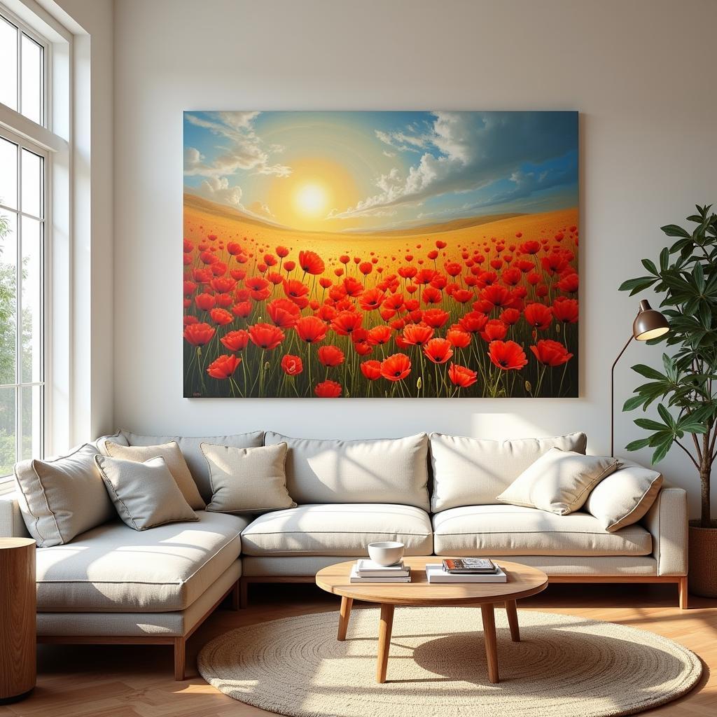 Large Impressionist Wall Art in a Living Room