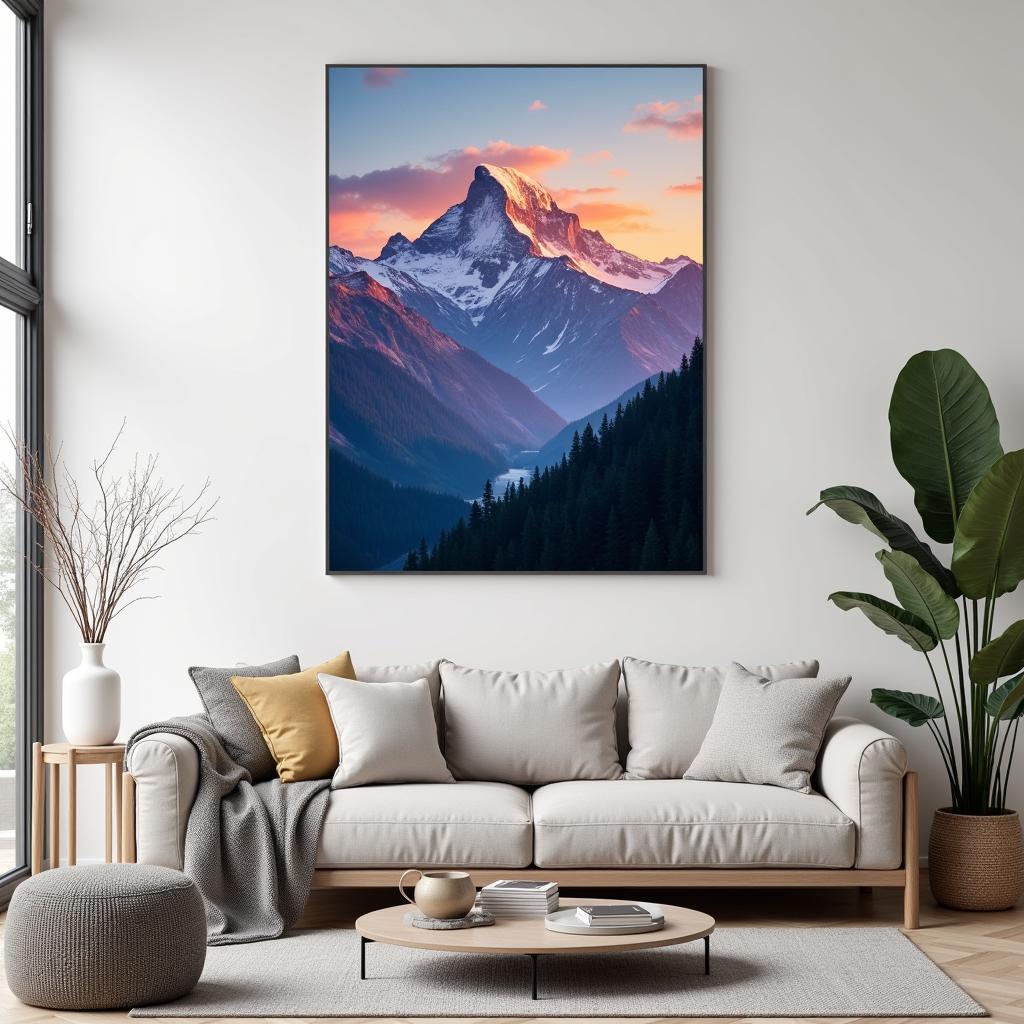 Large Landscape Wall Art in a Living Room