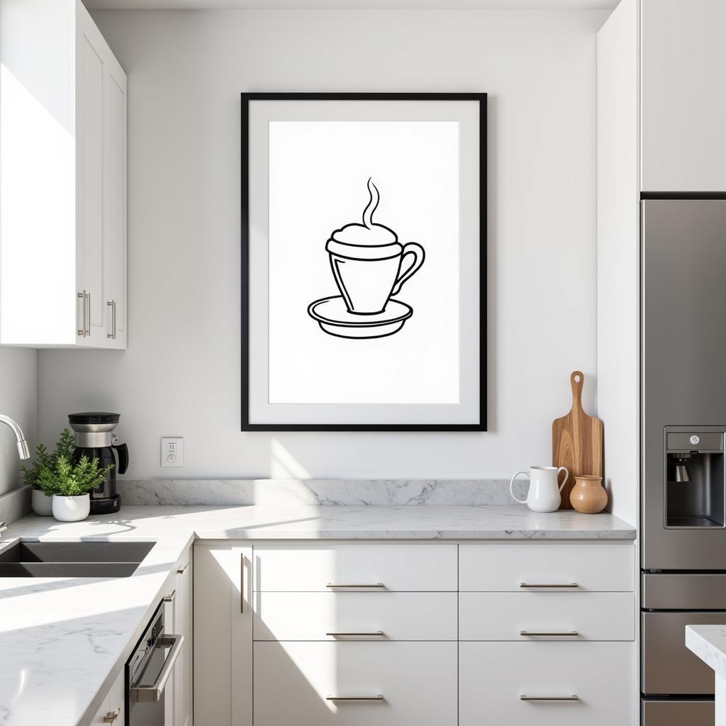 Minimalist Latte Art in a Modern Kitchen