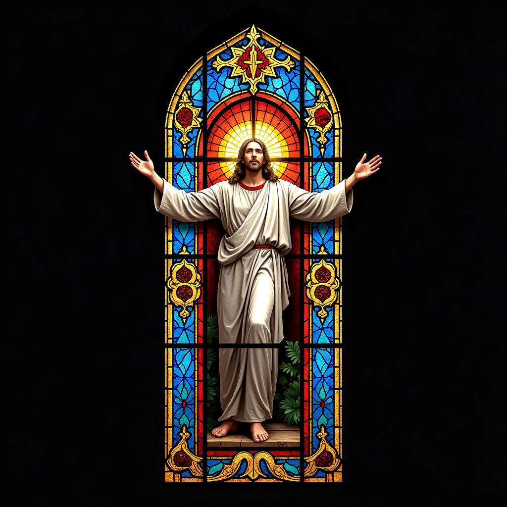 LDS Savior Stained Glass Art