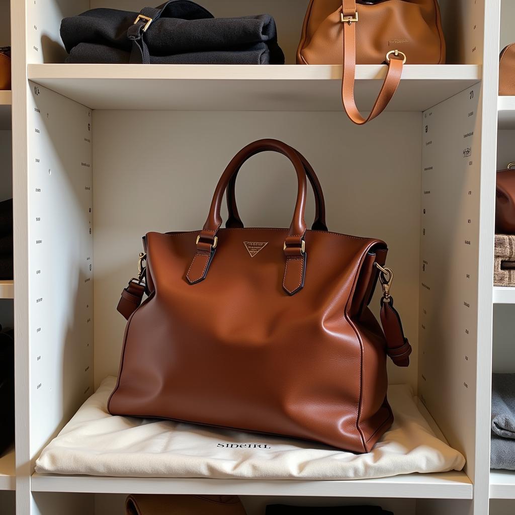 Storing a Leather Art Bag