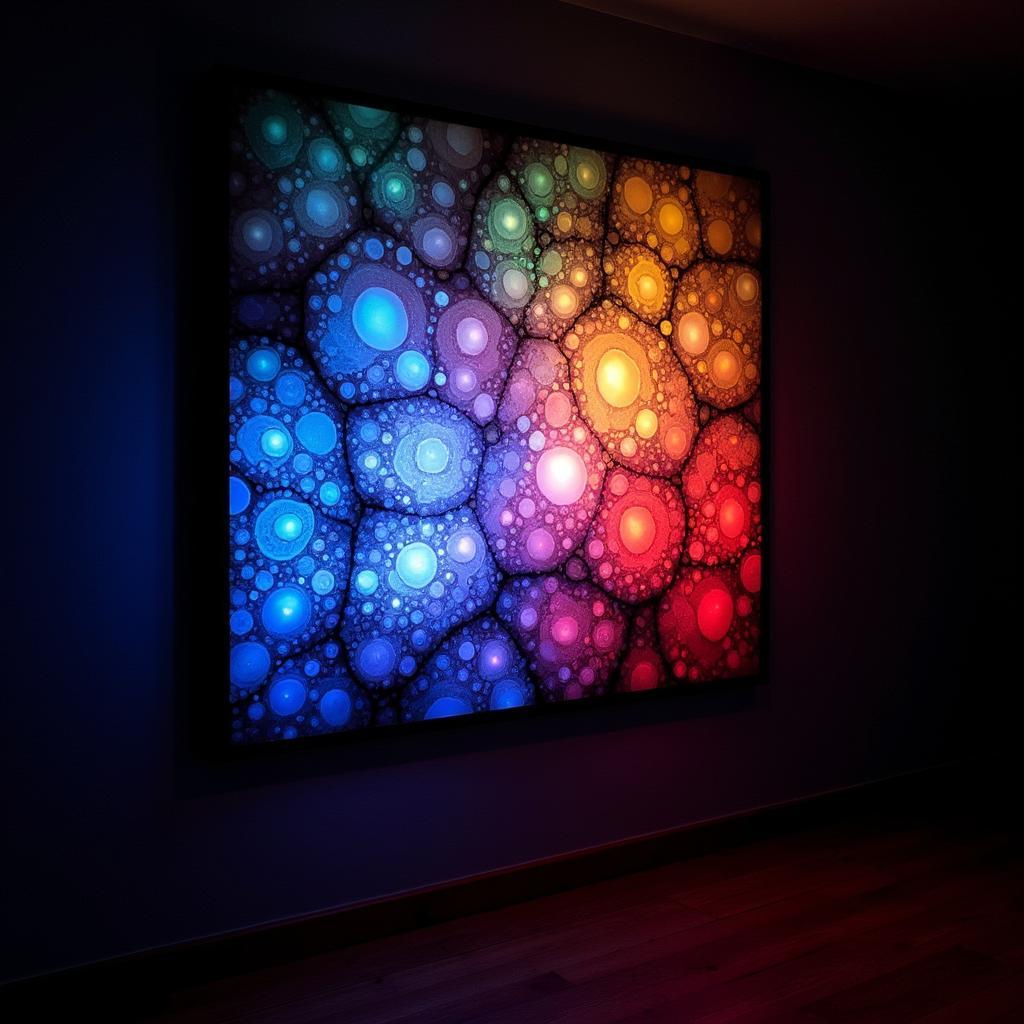 LED Backlit Abstract Wall Art: A Stunning Display of Light and Color