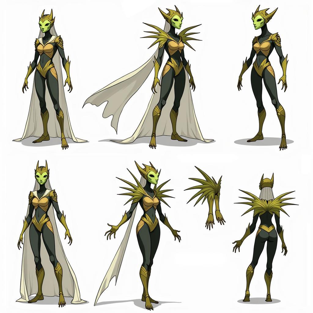 Queen Watevra Wa'Nabi Concept Art: Shape-shifting Designs