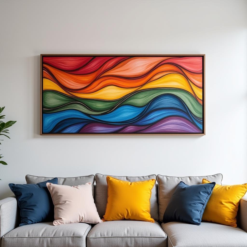 Abstract LGBT Wall Art with Pride Colors