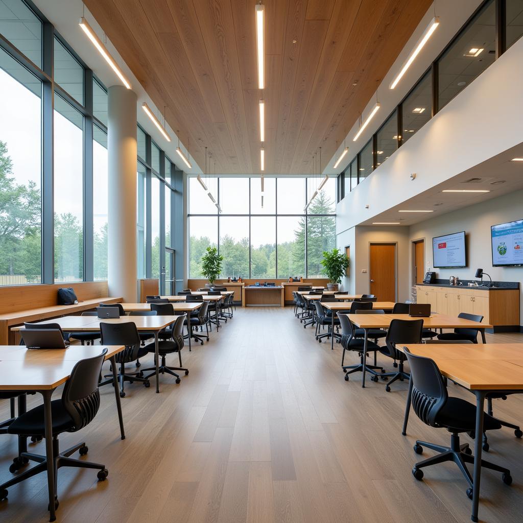 Modern Liberal Arts Building Interior Classroom