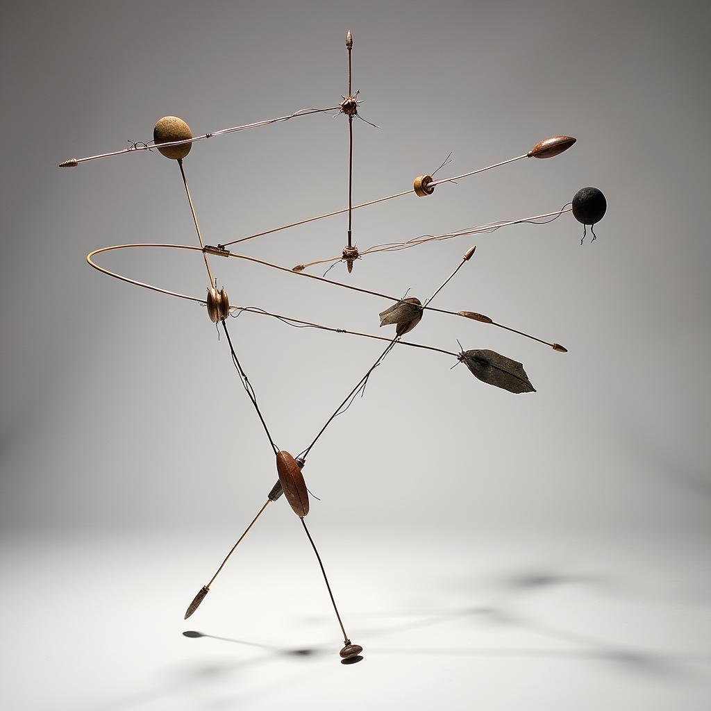 Kinetic Line Art Sculpture Mobile