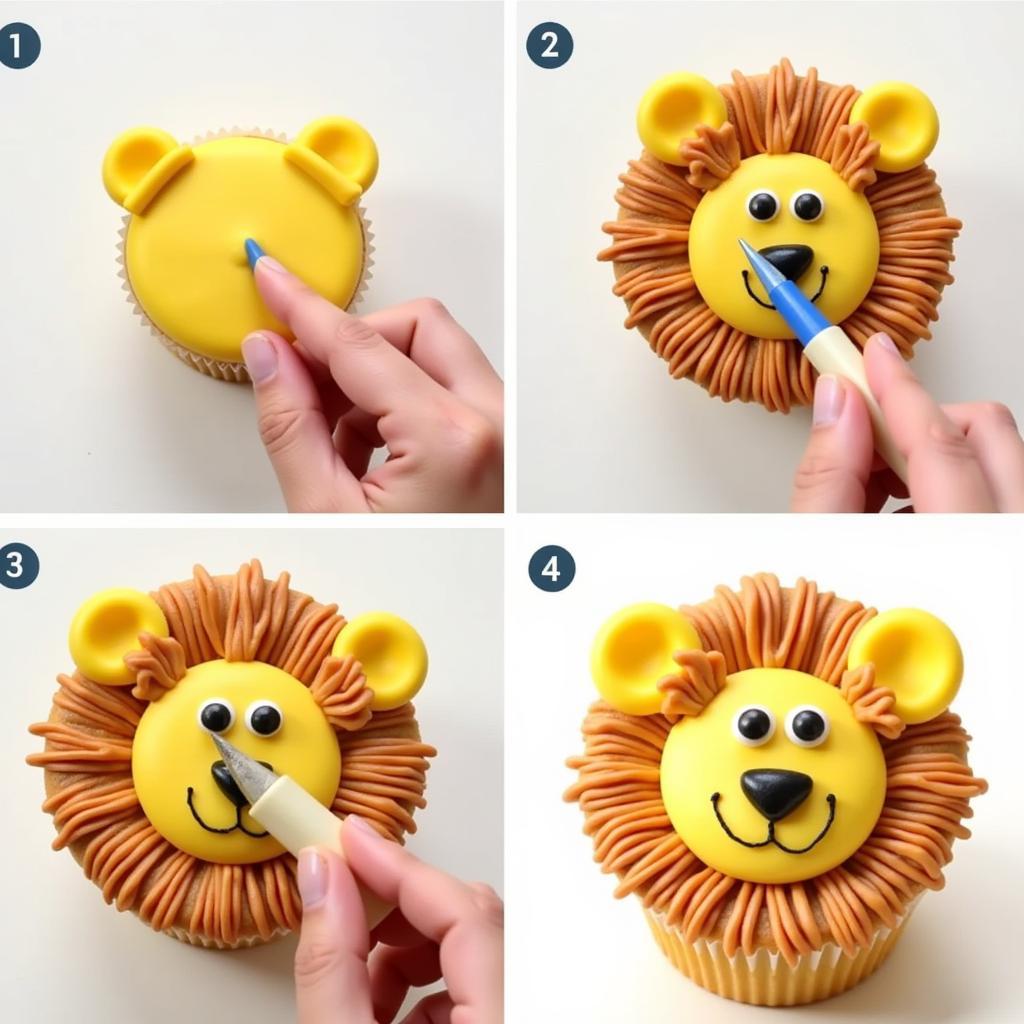 Step-by-Step Guide to Creating a Majestic Lion Cupcake