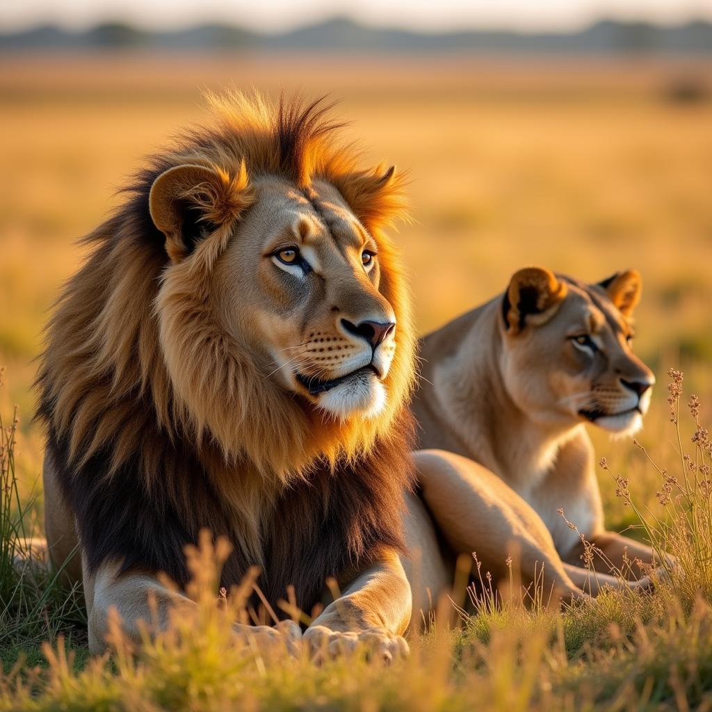 Lion Pride Resting in Serengeti