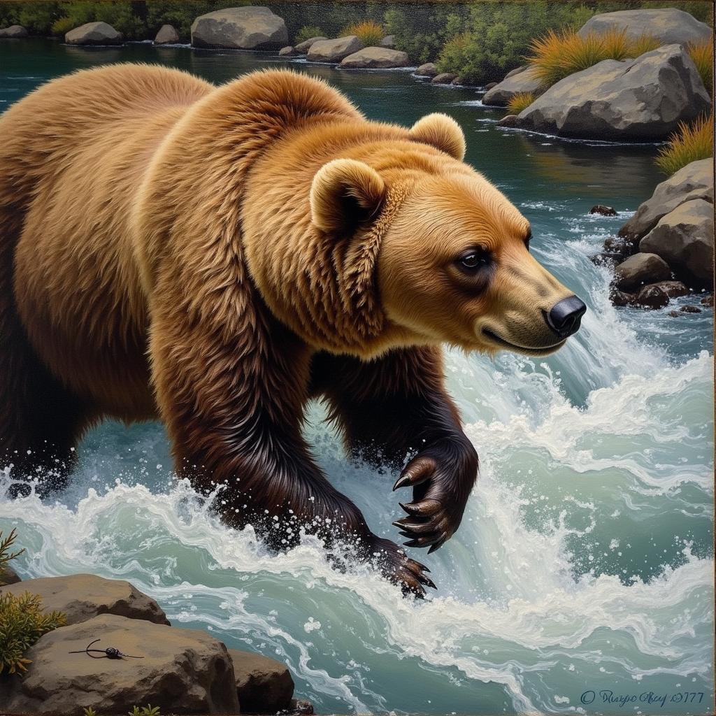 Lorenzo Ghiglieri Grizzly Bear Painting