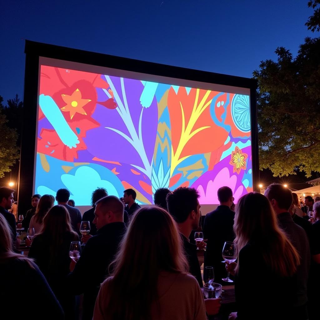 Digital Art Display at Los Altos Art Wine Festival