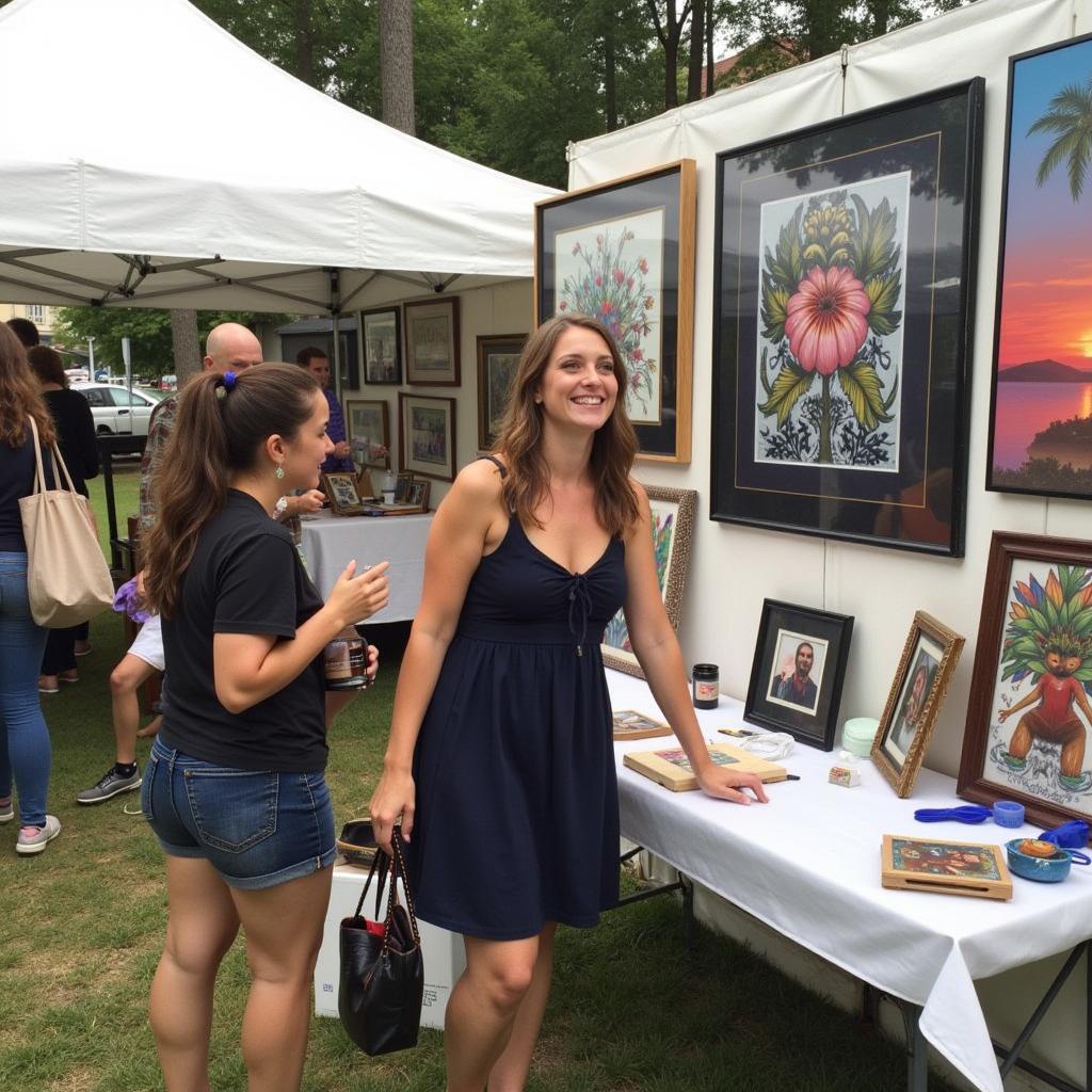 Art Fair Booth at the Los Altos Wine and Art Festival