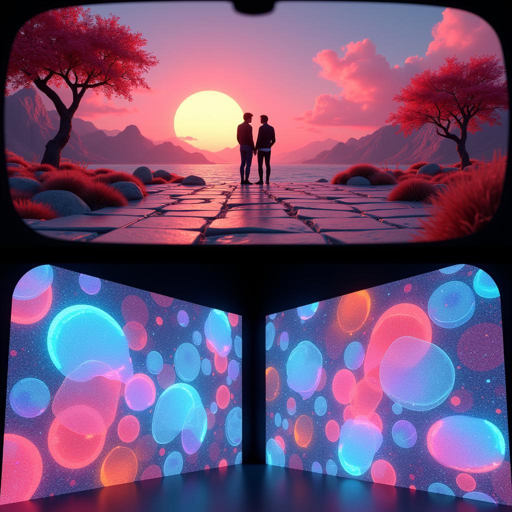 Digital Expressions of Lovers Art Work through VR and AI