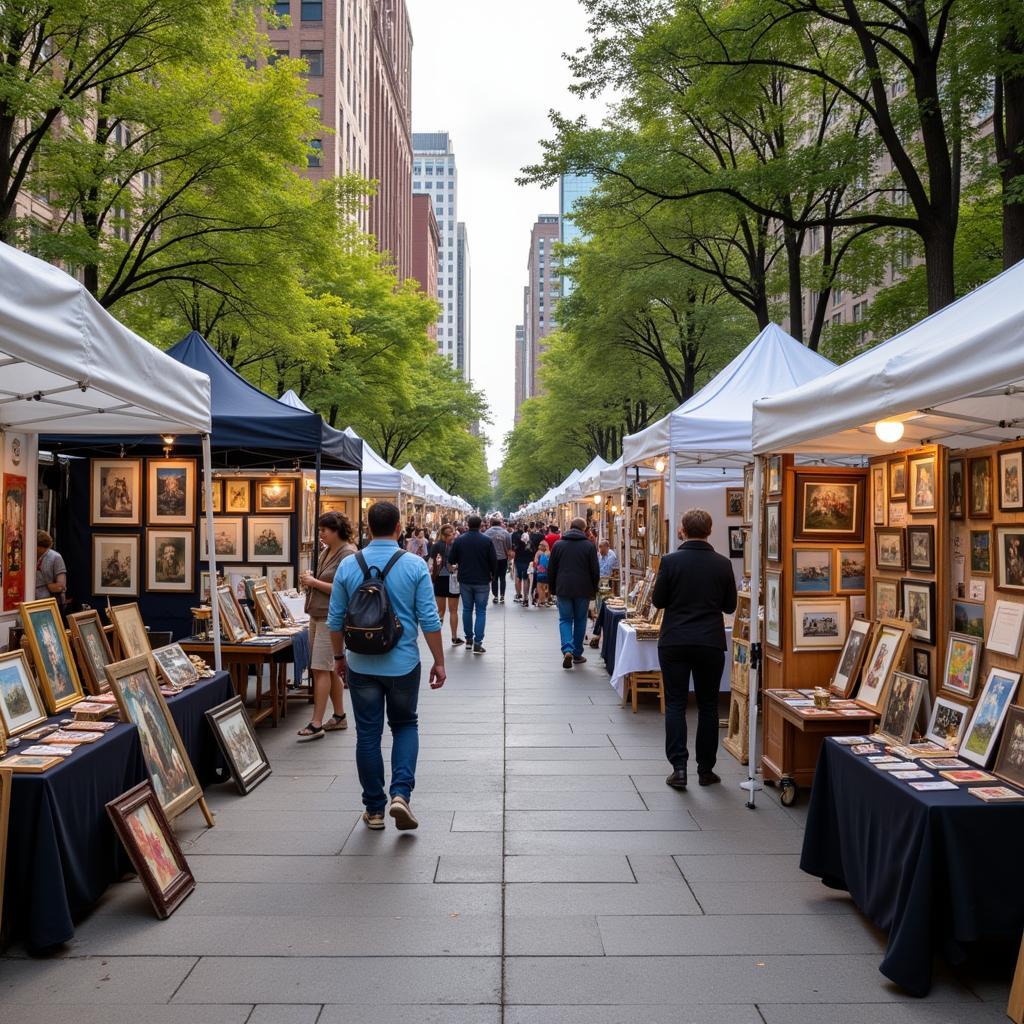 Magnificent Mile Art Fest diverse art displays