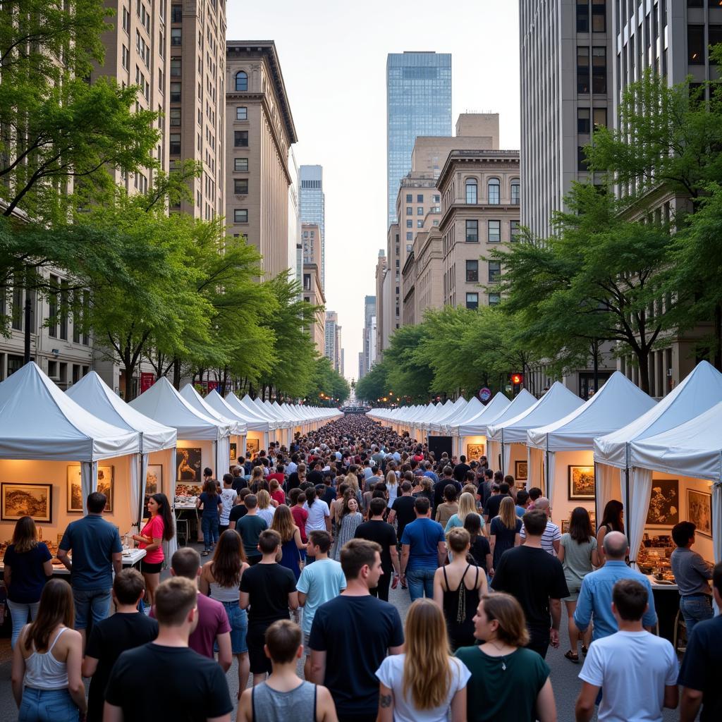 Magnificent Mile Art Fest vibrant atmosphere