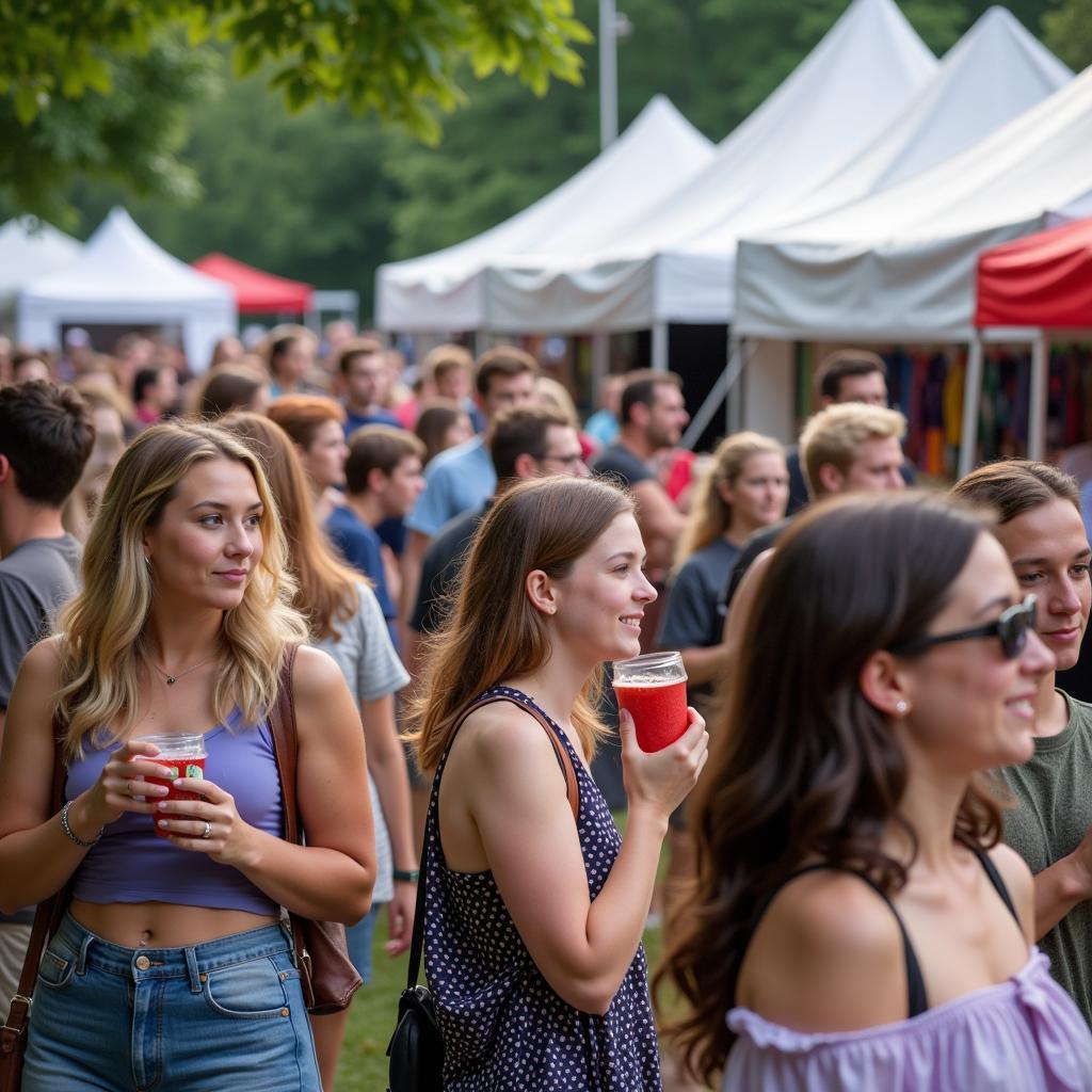 Community Gathering at a Maine Art Festival