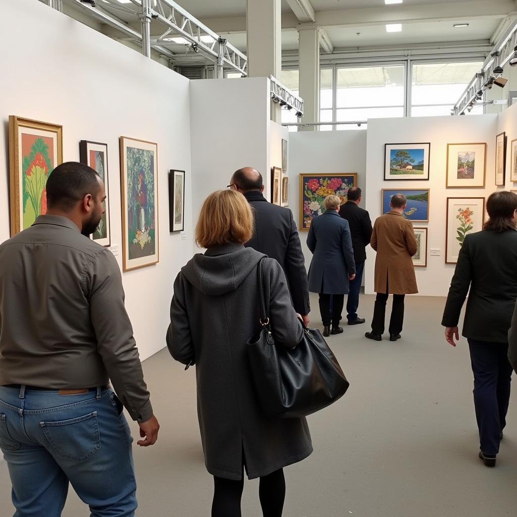 Visitors Enjoying the Malvern Art Show