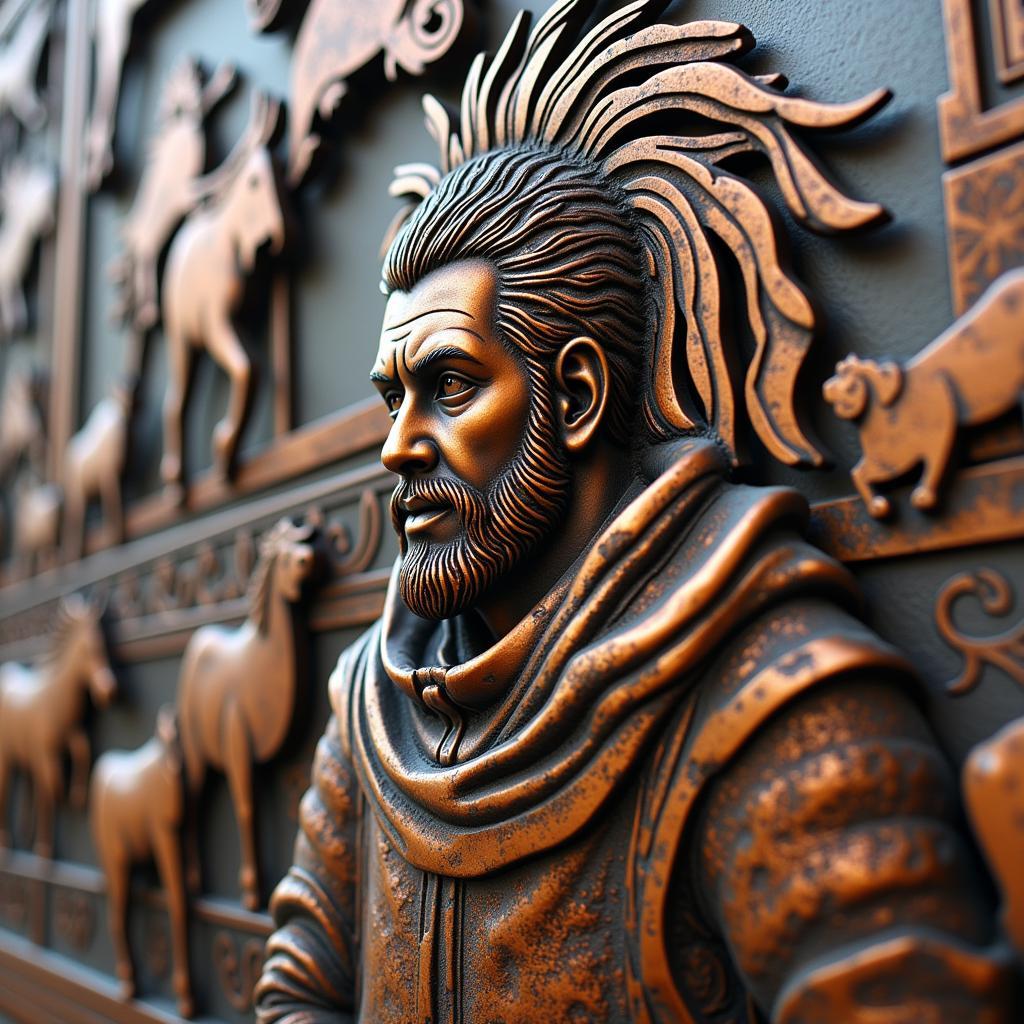 Man in the Arena Metal Wall Art