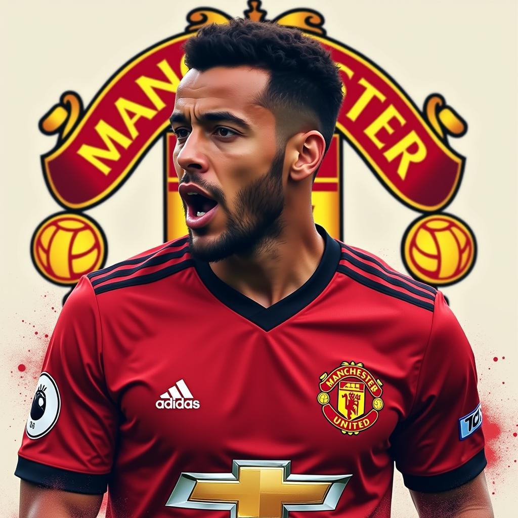 Digital Art Portrait of a Manchester United Player