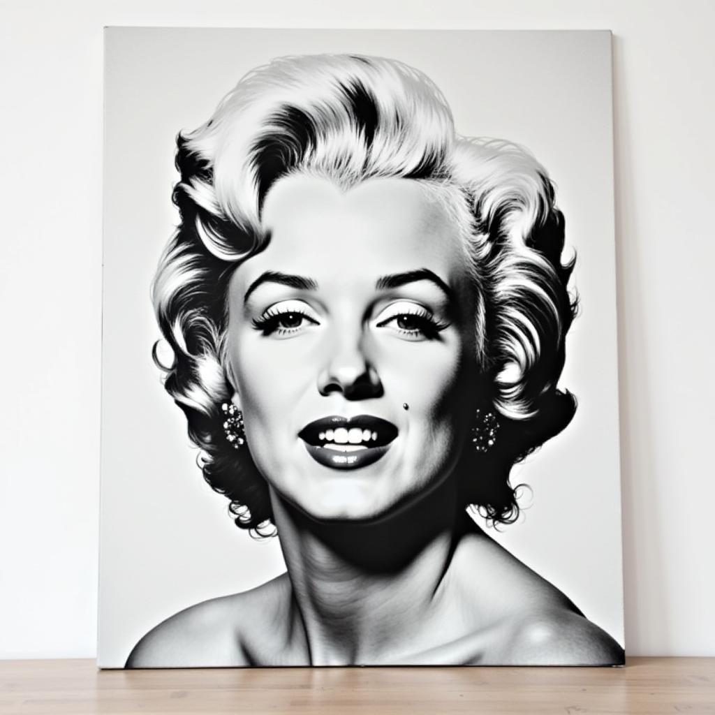 Marilyn Monroe Canvas Art in Black and White