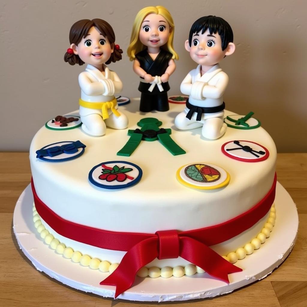 A martial arts themed birthday cake